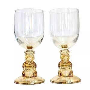 Walt Disney Vintage Winnie The Pooh Wine Glasses - a set of 2.